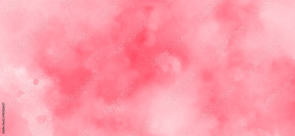 桃色、ピンクの手描きグラデーション水彩背景素材	
