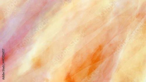 秋色。オレンジの水彩の筆の跡、背景素材、テクスチャ	