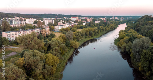 Vilnius capital of Lithiania in europe. River Neris in antakalnis next to P.vileisio pedestrian street.