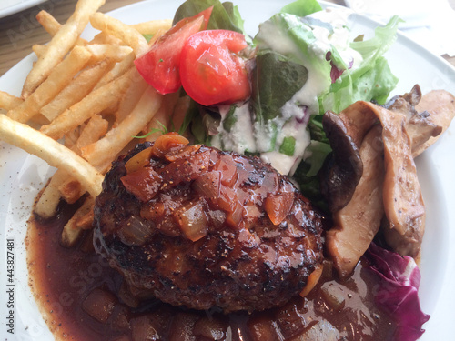 Hamburg Steak with Demi-glace Sauce