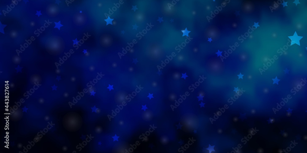 Fototapeta premium Light Blue, Green vector texture with beautiful stars.
