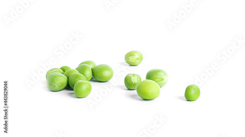 Green peas isolated on a white background. © jul_photolover