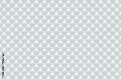 White luxury background with small pearls and rhombuses. Seamless vector illustration. 