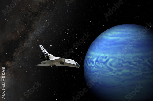 Fototapeta Naklejka Na Ścianę i Meble -  Trip to alien planet. The elements of this image furnished by NASA.