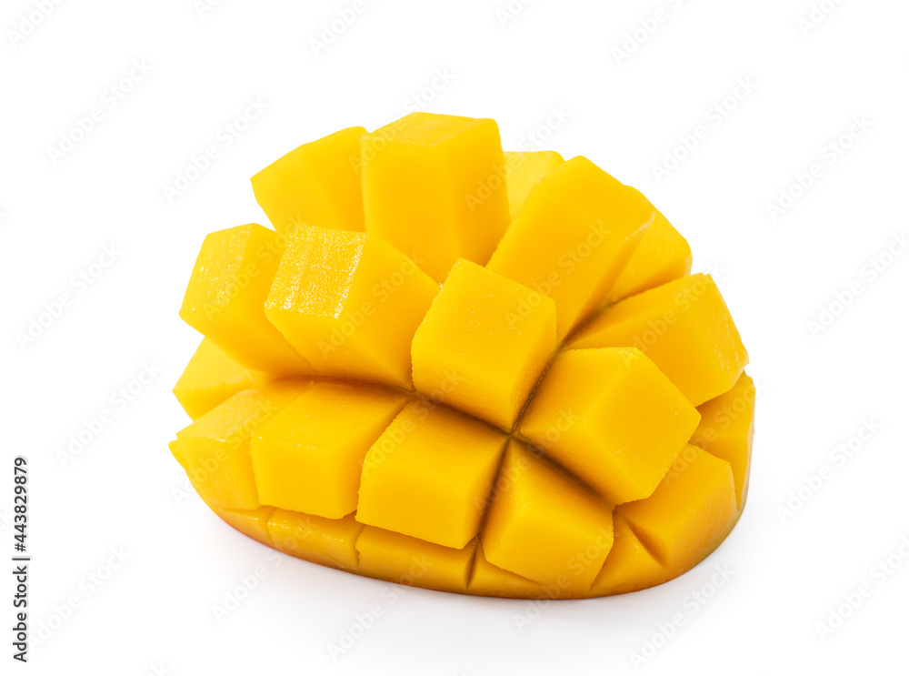 Beautiful delicious mango isolated on white table background. Beautiful delicious mango isolated on white table background.