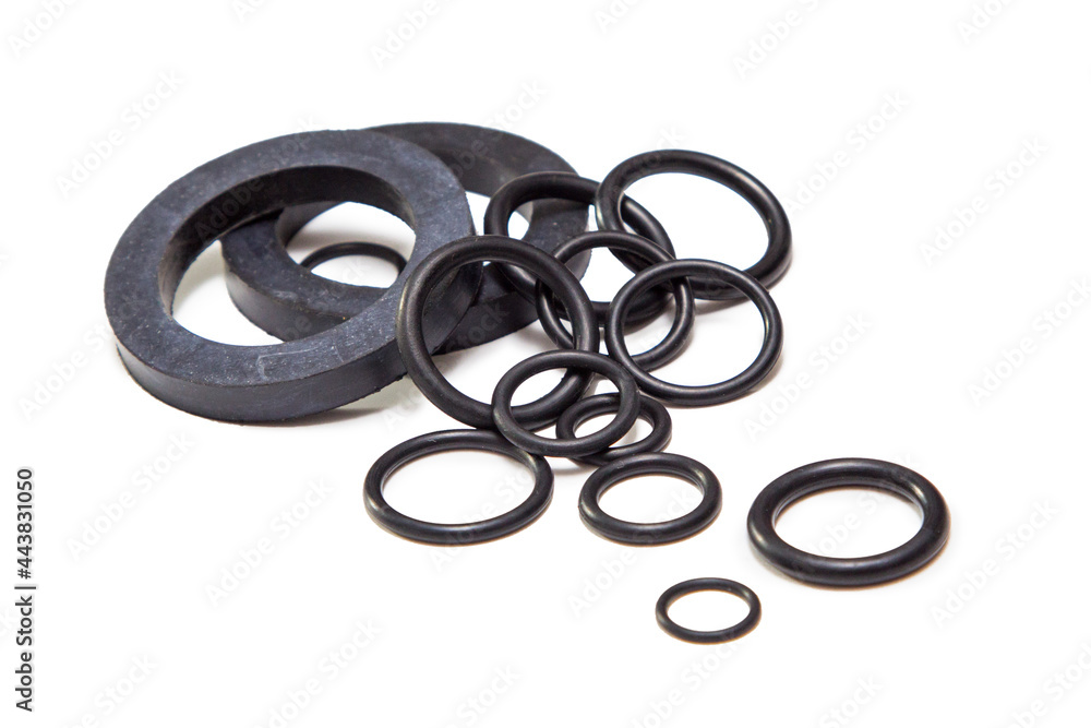 Rubber sealing ring isolated on a white background Rubber sealing ring isolated on a white background