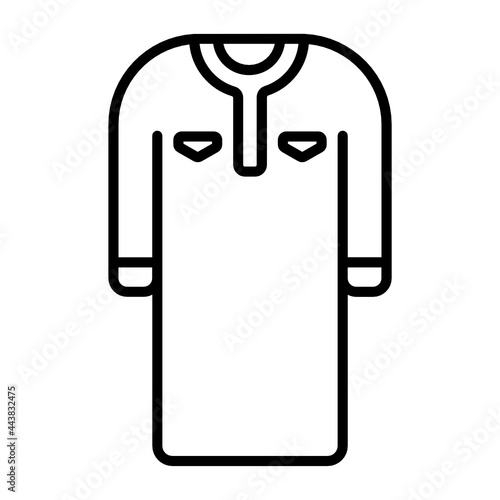 Kameez with 2 Pocket Concept,  thobe or tobe Vector Icon Design, Eid al-Adha or Eid-ul-Kabir Symbol, Hajj Sign, Muslims religious Festival Stock illustration