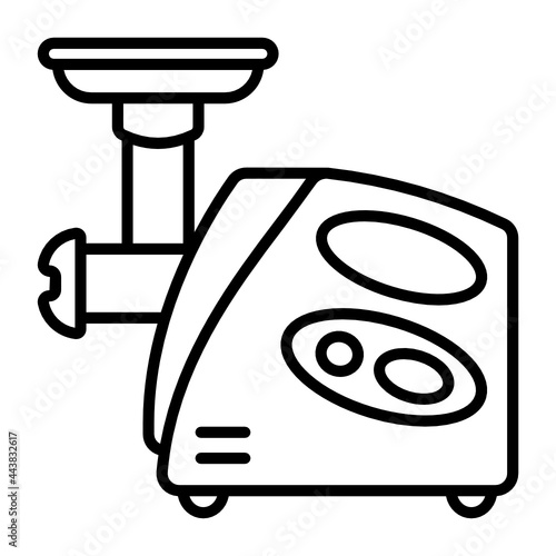 Meat mincer machine Concept Vector Icon Design, Eid al-Adha or Eid-ul-Kabir Symbol, Hajj Sign, Muslims religious Festival Stock illustration