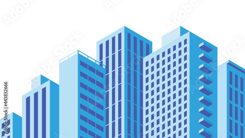 City Buildings Facades Illustration