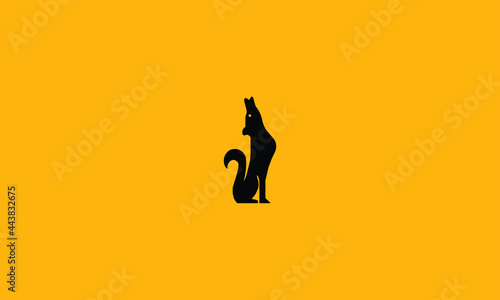 Simple Wolf Creative Concept Logo Design Template