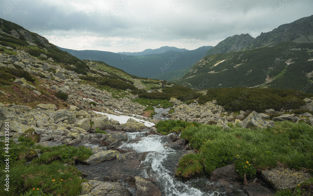 Landscape at the top of the Retezat mountains. Romania, Hunedoara.