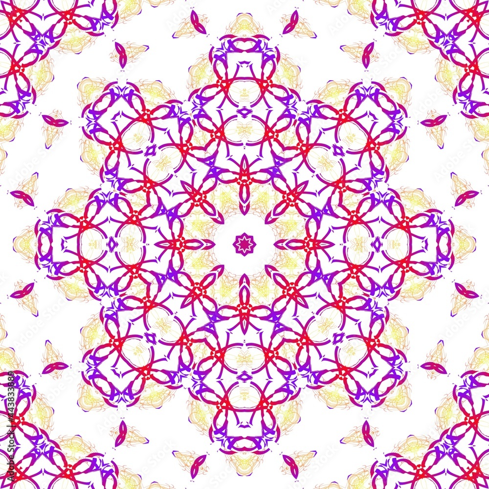 Colourful Indian Mandala pattern design.