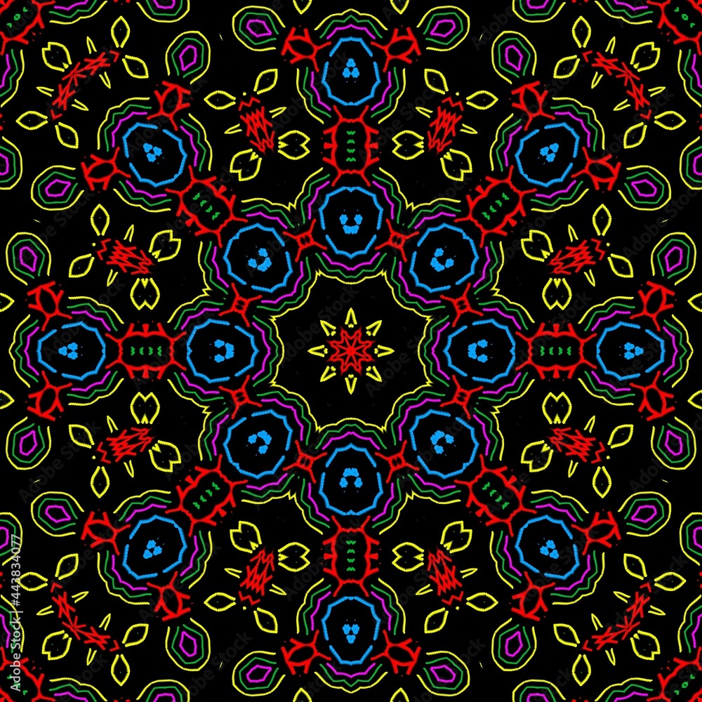 Colourful Indian Mandala pattern design. Colourful Indian Mandala pattern design.