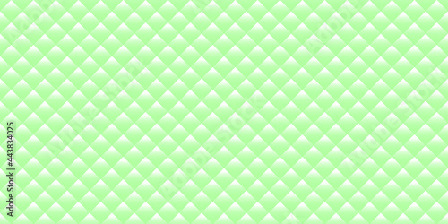 Green luxury background with rhombuses. Seamless vector illustration. 