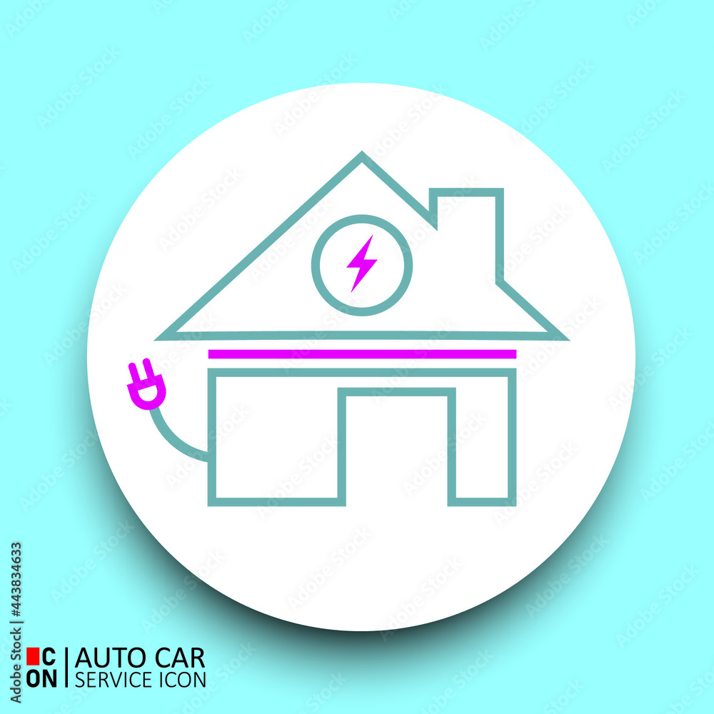 Vector image of car service icon. Conception of automobiles.