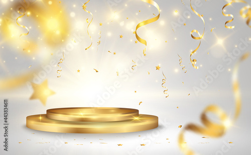 Vector illustration for award winners. Pedestal or platform for honoring prize winners.