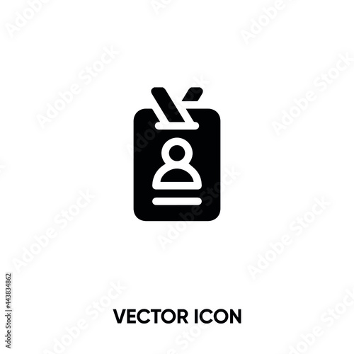 Press card vector icon. Modern, simple flat vector illustration for website or mobile app. ID card symbol, logo illustration. Pixel perfect vector graphics	