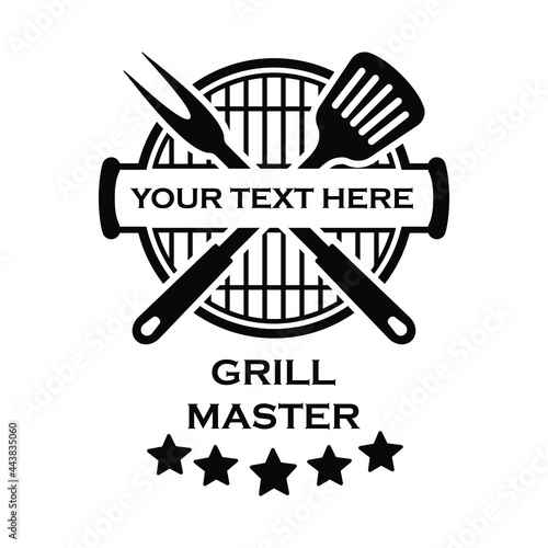Grill master icon vector set. BBQ illustration sign collection. Grill menu symbol or logo.