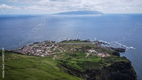 The landscape of Corvo Island in the Azores