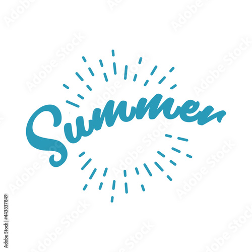 “Summer”の文字とあしらい