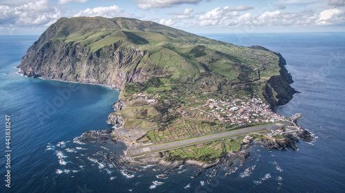 The landscape of Corvo Island in the Azores photo