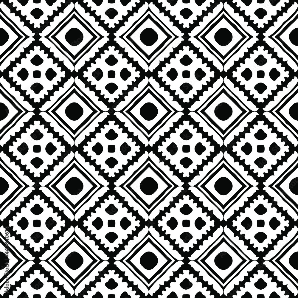 floral seamless pattern background.Geometric ornament for wallpapers and backgrounds. Black and white pattern.retained white elements to easily change the color of the inside of the black patterns. floral seamless pattern background.Geometric ornament for wallpapers and backgrounds. Black and white pattern.retained white elements to easily change the color of the inside of the black patterns.