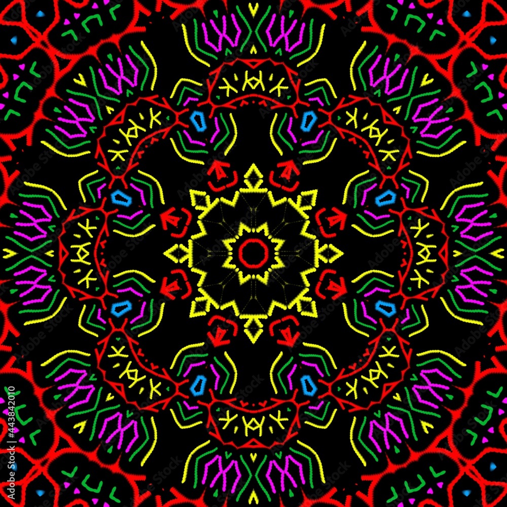 Colourful pattern illustration design made with the help of graphics. Colourful pattern illustration design made with the help of graphics.