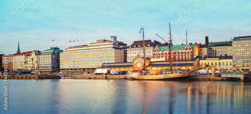 Helsinki harbor at dask, Finland