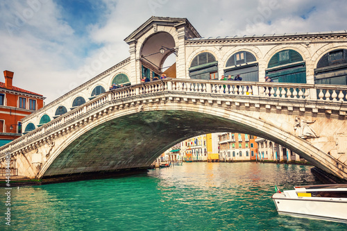 Rialto bridge over Grand canal in Venice, Italy © sborisov