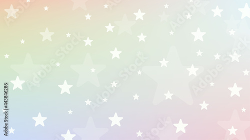 Cute pastel rainbow star light background