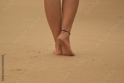 walking on the beach