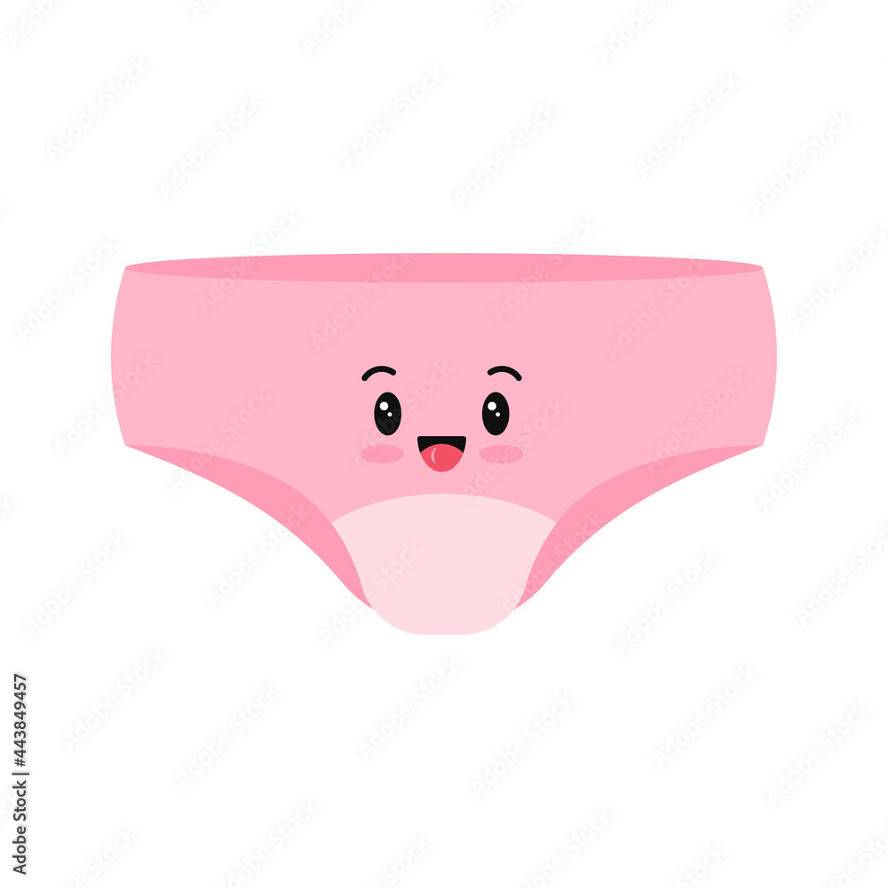 Vetor de Cute emoji panties - women sanitary hygienic vector icon