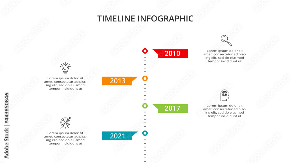 Timeline with 7 elements, infographic template for web, business, presentations, vector illustration Timeline with 7 elements, infographic template for web, business, presentations, vector illustration