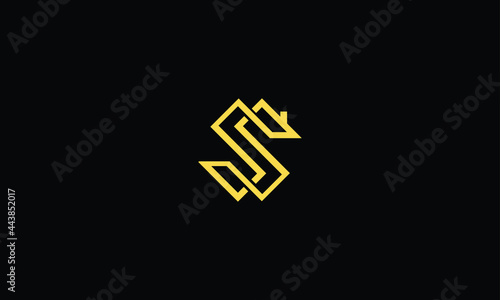 Initial letter SS S minimalist art monogram 