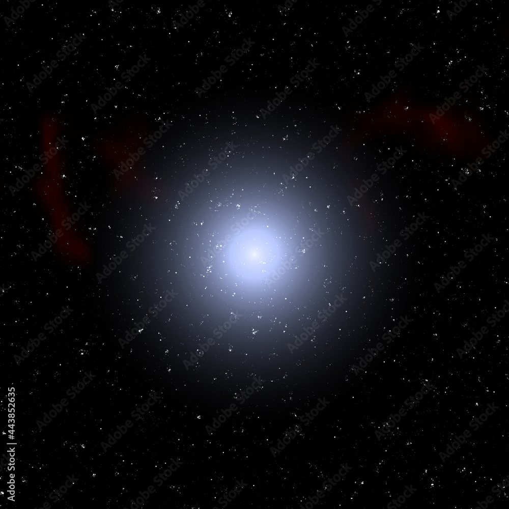 Fototapeta premium Far bright star. Cosmic background.
