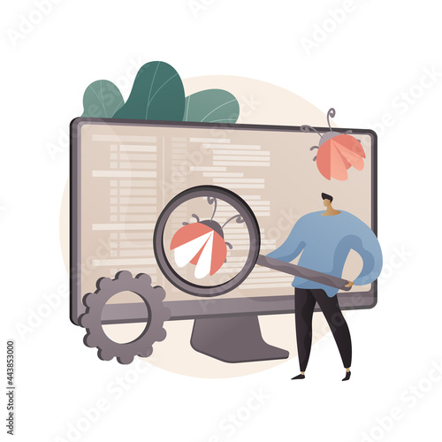 Software testing abstract concept vector illustration.