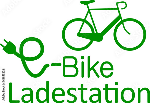Vektorgrafik Ladestation für E-Bikes