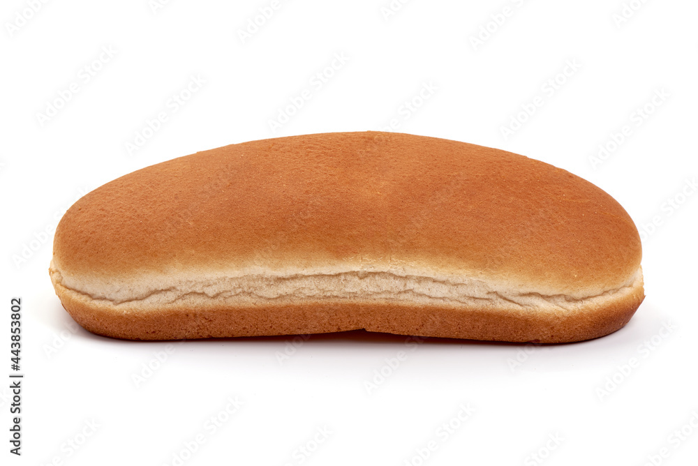 Freshly baked Hot dog bun, isolated on a white background. Freshly baked Hot dog bun, isolated on a white background.