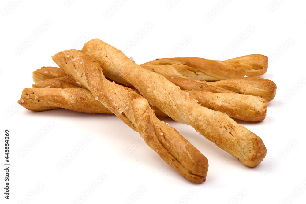 Crunchy bread sticks, cheese sticks, isolated on white background. High resolution image. Crunchy bread sticks, cheese sticks, isolated on white background. High resolution image.