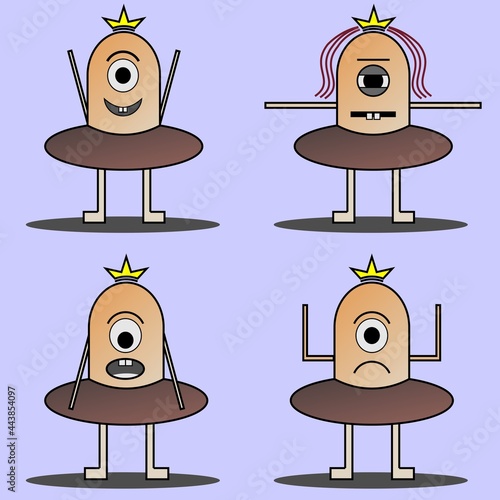 plankton queen with various styles and expressions as a form of female beauty