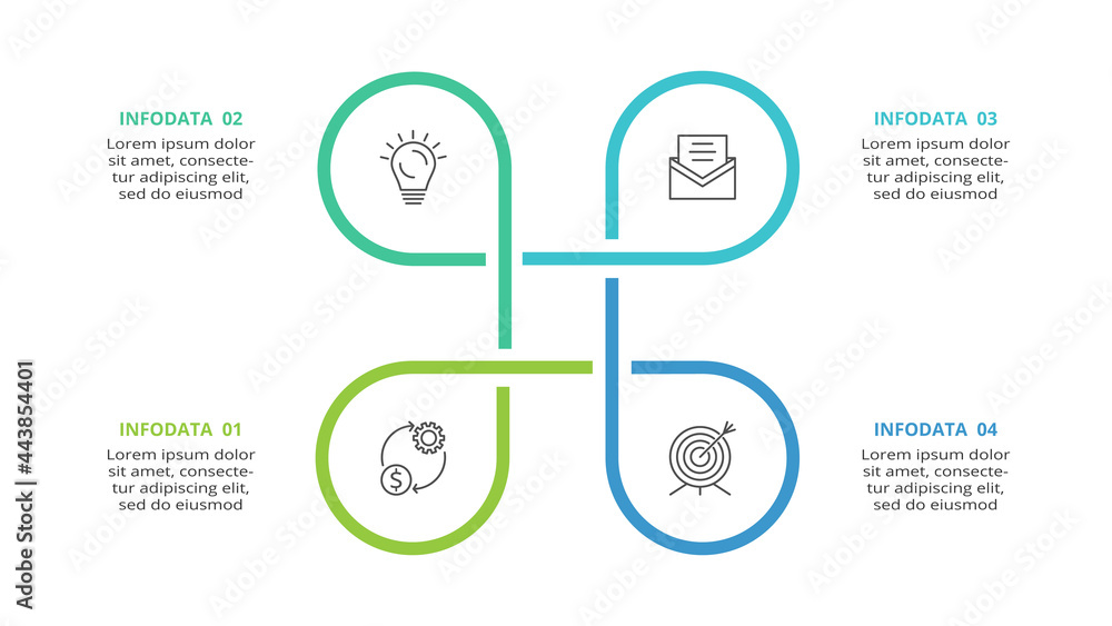 Creative concept for infographic with 4 steps, options, parts or processes. Business data visualization. Creative concept for infographic with 4 steps, options, parts or processes. Business data visualization.