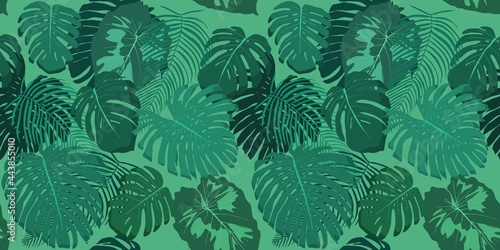 Tropical jungle seamless pattern