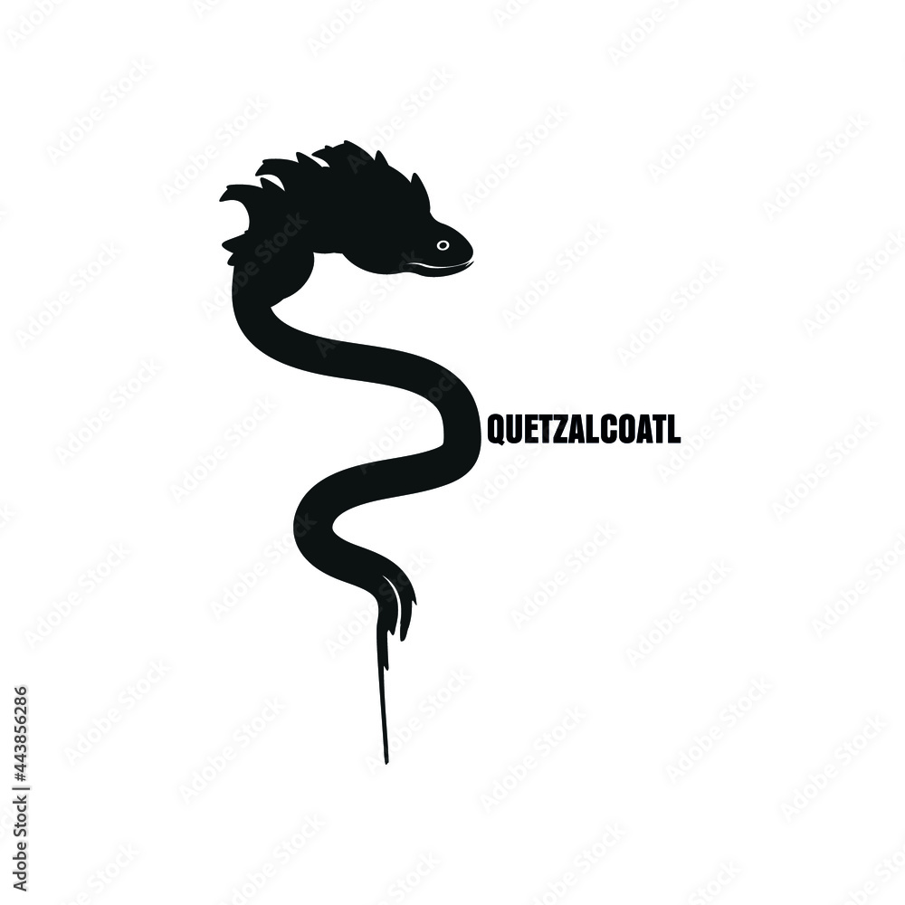 Fototapeta premium Quetzalcoatl abstract ilustration vector icon