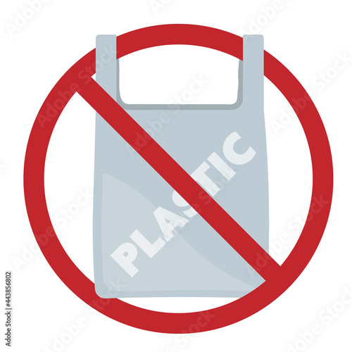 no plastic bags, plastic bag free sign or symbol vector illustration