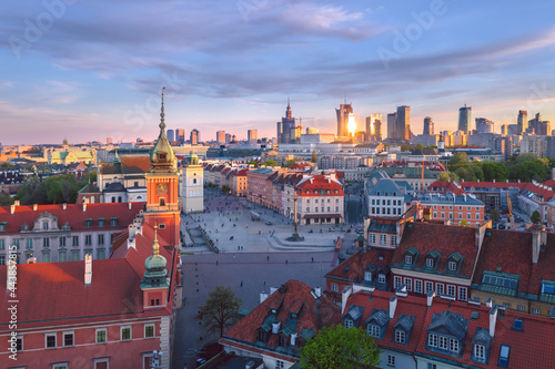 Cityscape of Warsaw, Poland