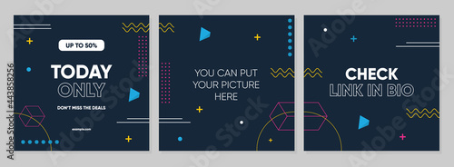 ale square banner template for social media post, feed, banners design, web or internet advertisment. Trendy abstract square template with colorful concept.