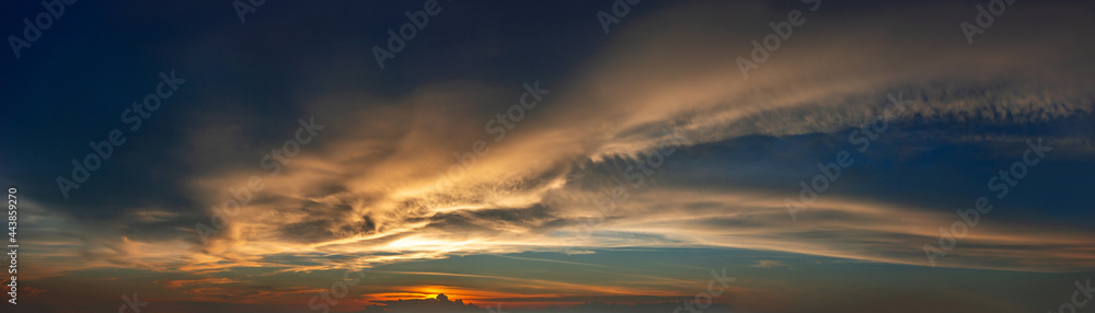 white clouds in the sky at sunset white clouds in the sky at sunset