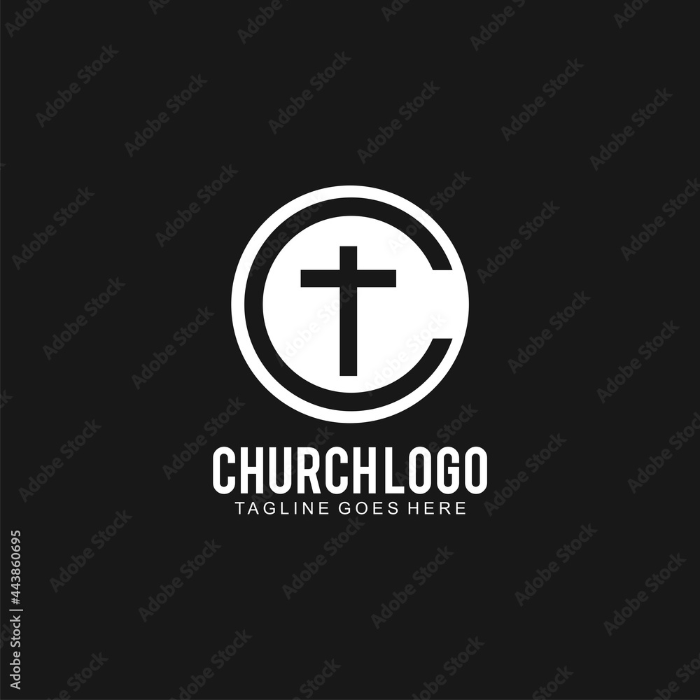 Cross logo for church design template or icon cross for christian community Cross logo for church design template or icon cross for christian community