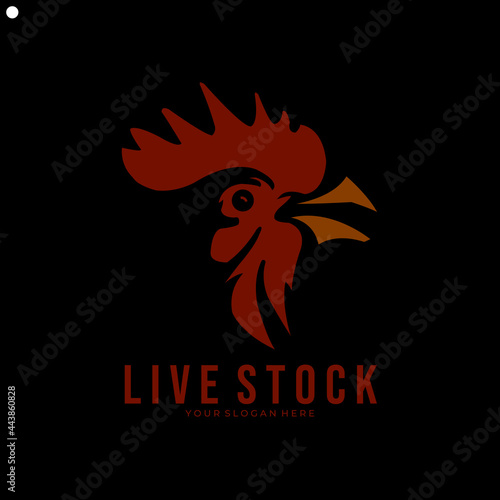 rooster logo vector illustration template design graphic