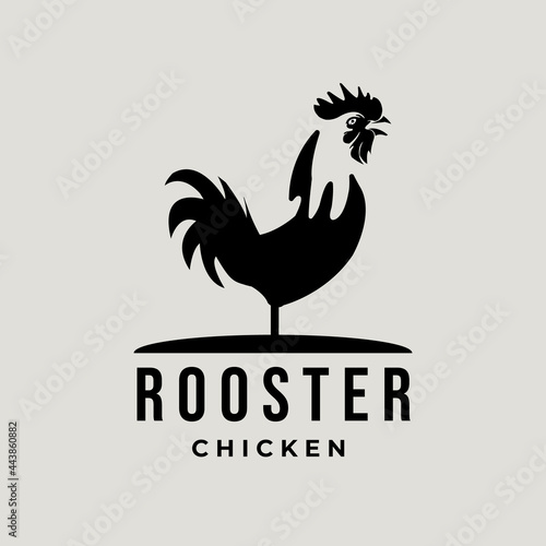 live stocks rooster logo vector illustration template design graphic